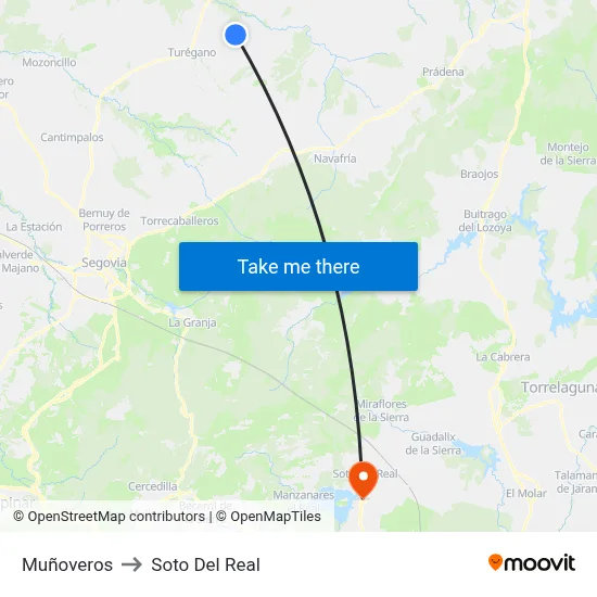 Muñoveros to Soto Del Real map