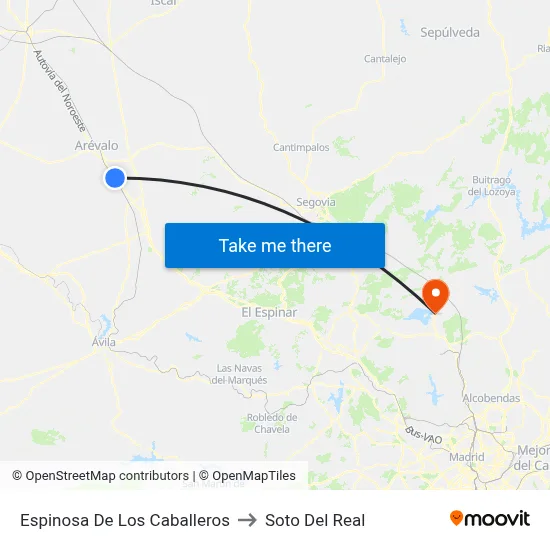 Espinosa De Los Caballeros to Soto Del Real map
