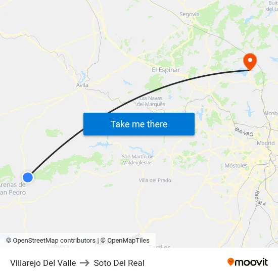 Villarejo Del Valle to Soto Del Real map