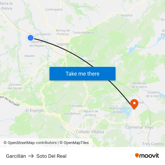 Garcillán to Soto Del Real map