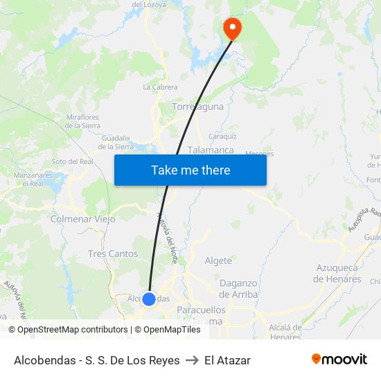 Alcobendas - S. S. De Los Reyes to El Atazar map