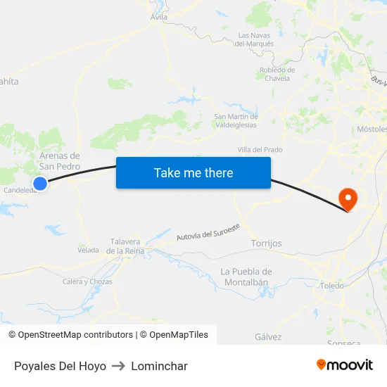 Poyales Del Hoyo to Lominchar map