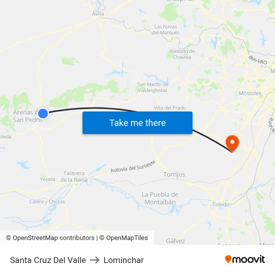 Santa Cruz Del Valle to Lominchar map