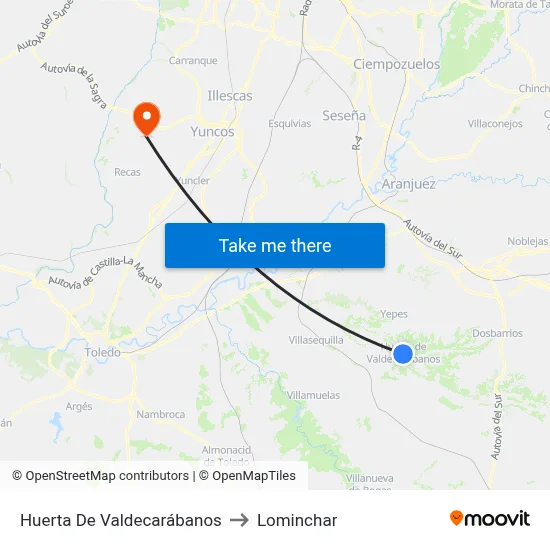 Huerta De Valdecarábanos to Lominchar map