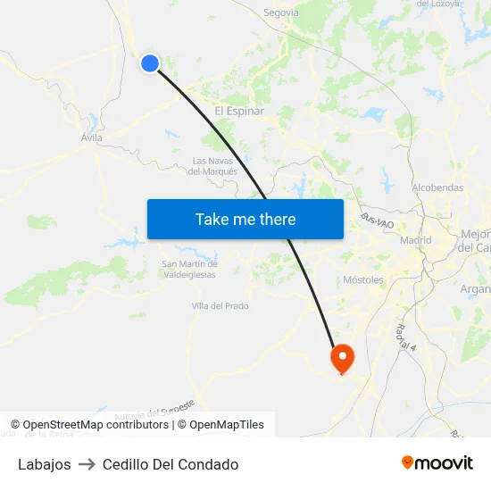 Labajos to Cedillo Del Condado map