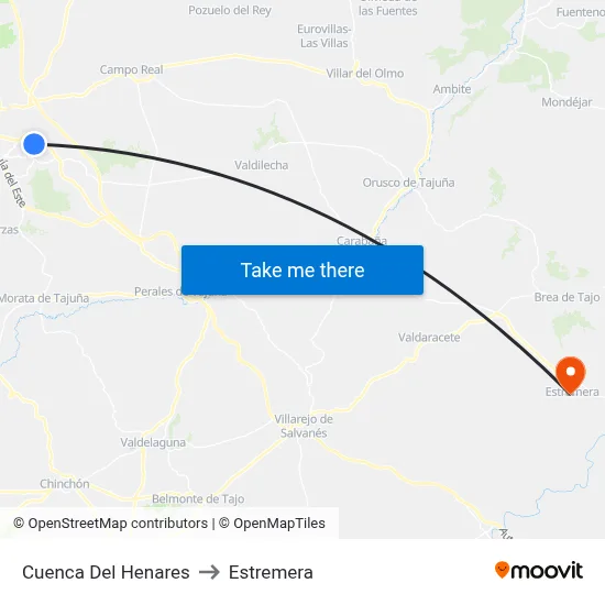 Cuenca Del Henares to Estremera map