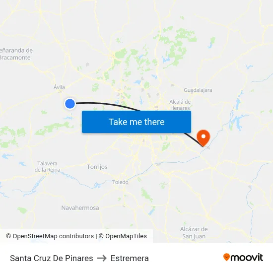Santa Cruz De Pinares to Estremera map