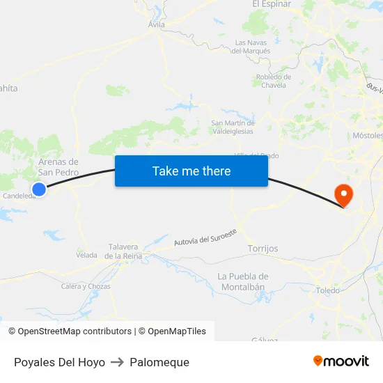 Poyales Del Hoyo to Palomeque map