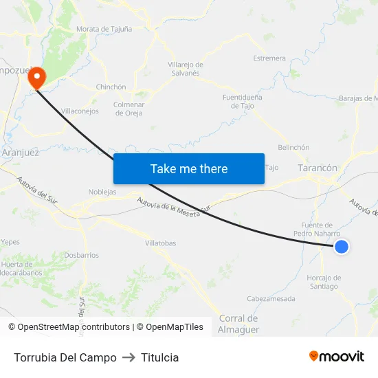 Torrubia Del Campo to Titulcia map