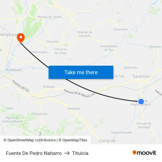 Fuente De Pedro Naharro to Titulcia map