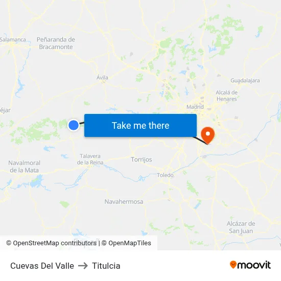 Cuevas Del Valle to Titulcia map