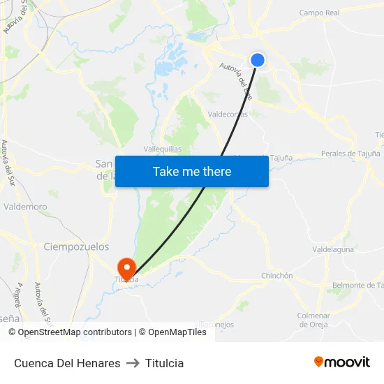 Cuenca Del Henares to Titulcia map