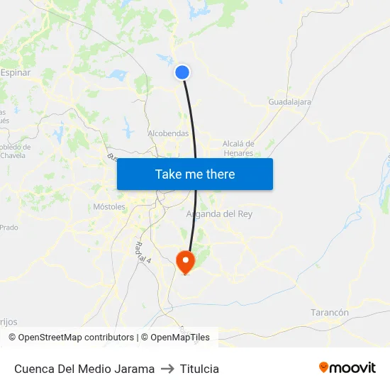 Cuenca Del Medio Jarama to Titulcia map