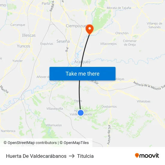 Huerta De Valdecarábanos to Titulcia map