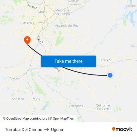 Torrubia Del Campo to Ugena map