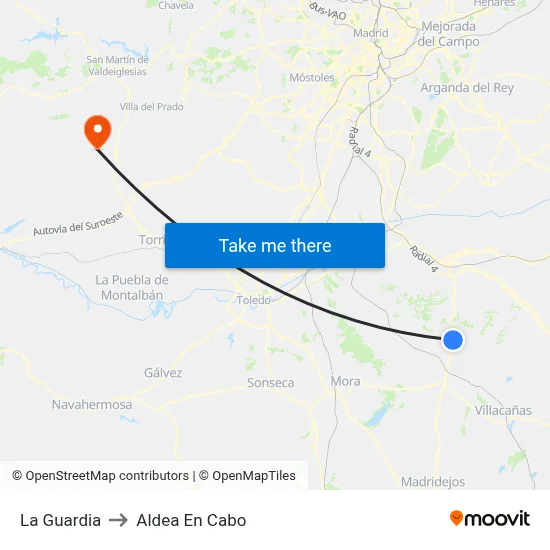 La Guardia to Aldea En Cabo map