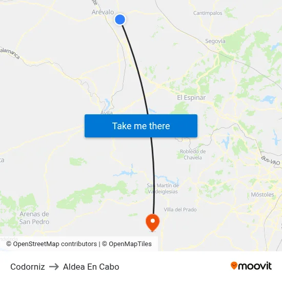Codorniz to Aldea En Cabo map