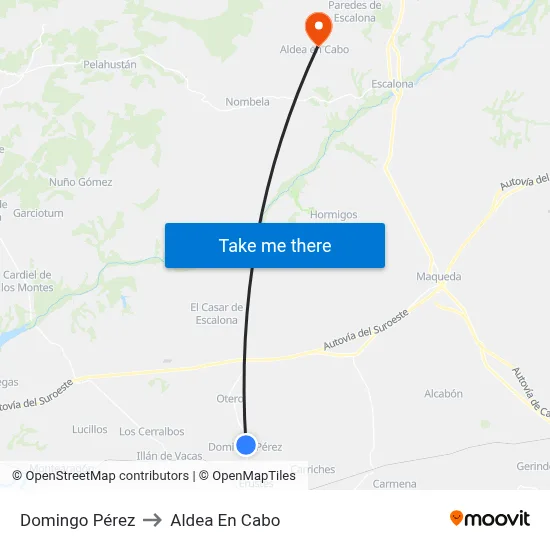 Domingo Pérez to Aldea En Cabo map
