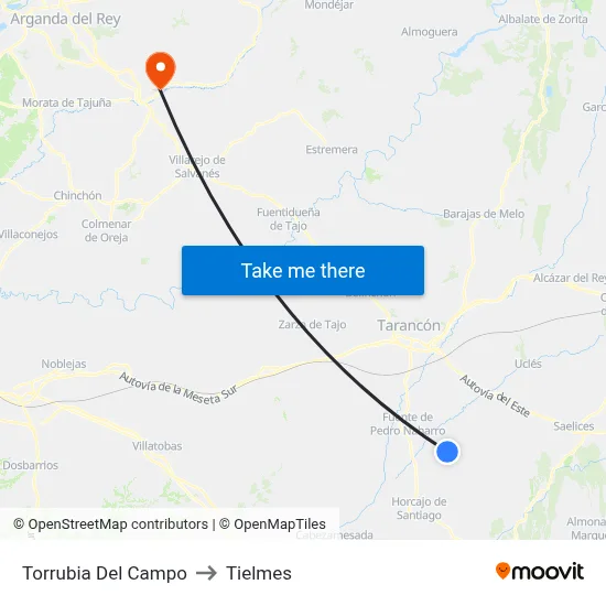 Torrubia Del Campo to Tielmes map