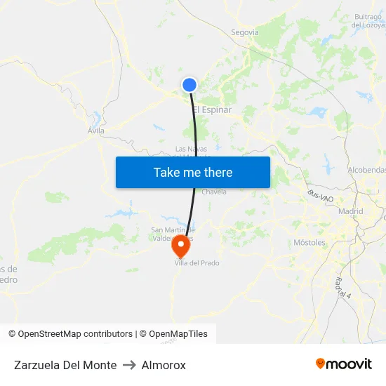 Zarzuela Del Monte to Almorox map