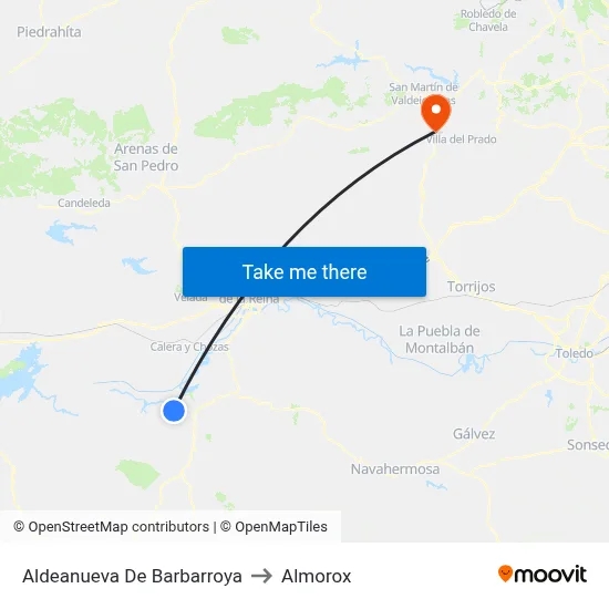 Aldeanueva De Barbarroya to Almorox map