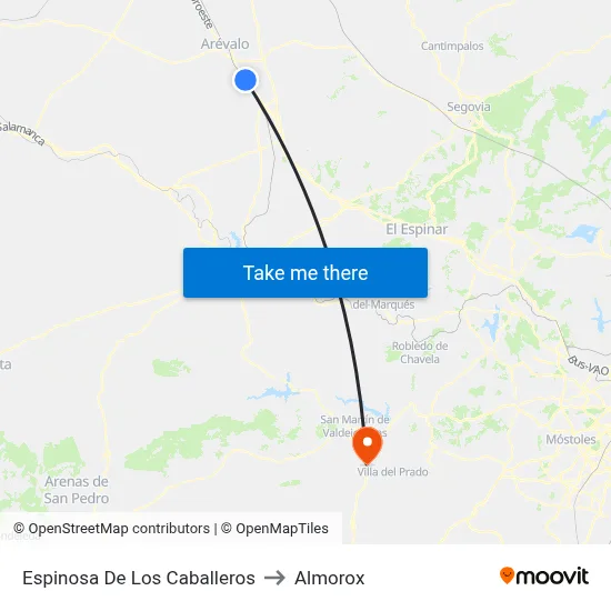 Espinosa De Los Caballeros to Almorox map