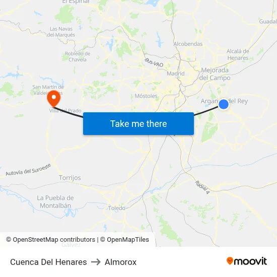 Cuenca Del Henares to Almorox map
