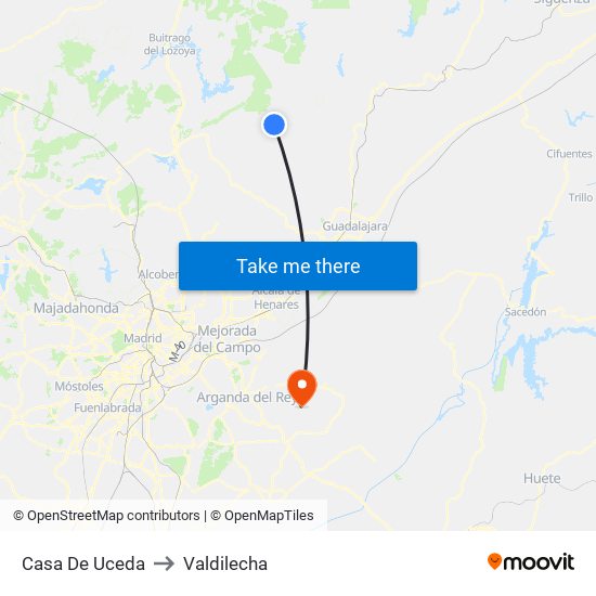 Casa De Uceda to Valdilecha map