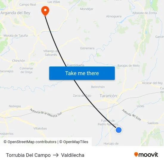 Torrubia Del Campo to Valdilecha map