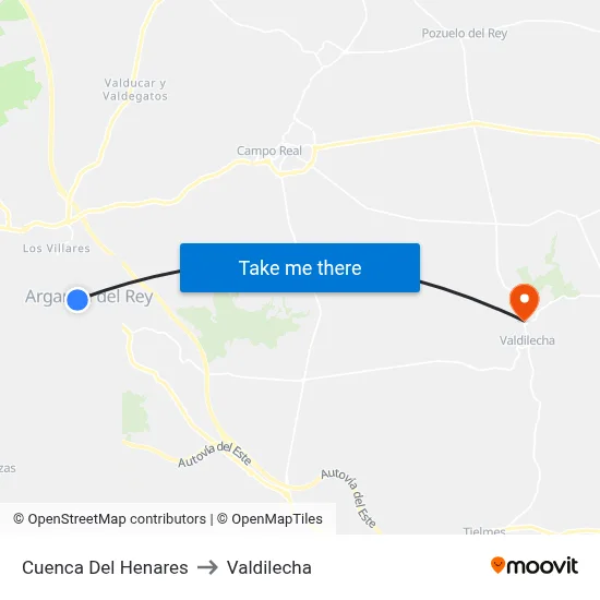 Cuenca Del Henares to Valdilecha map
