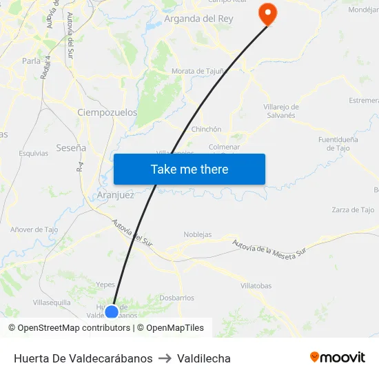 Huerta De Valdecarábanos to Valdilecha map
