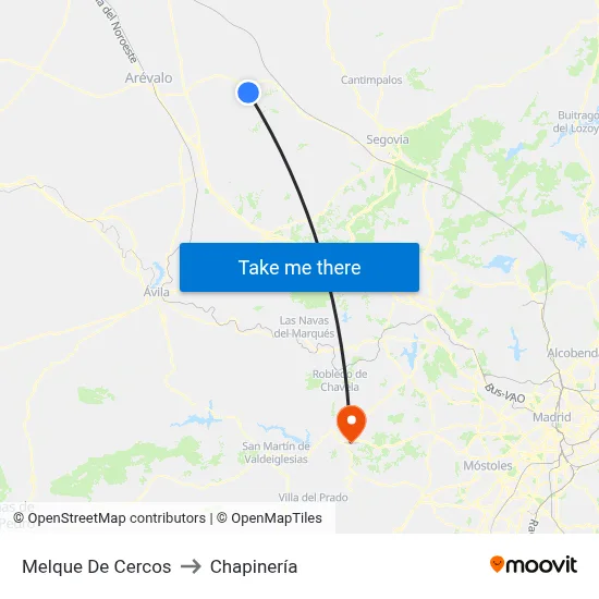 Melque De Cercos to Chapinería map