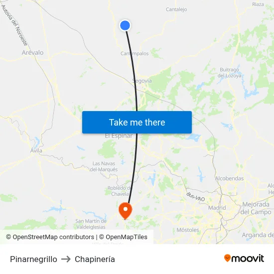 Pinarnegrillo to Chapinería map