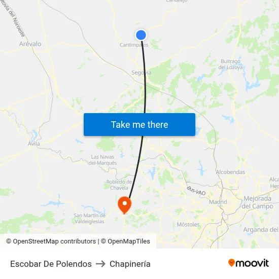 Escobar De Polendos to Chapinería map
