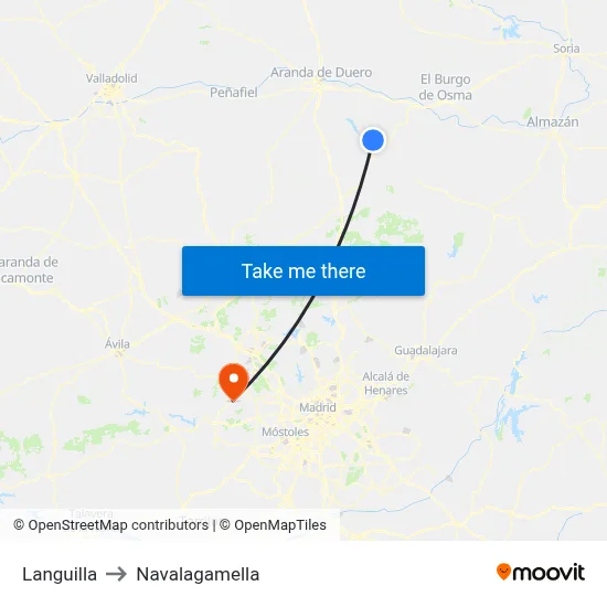 Languilla to Navalagamella map