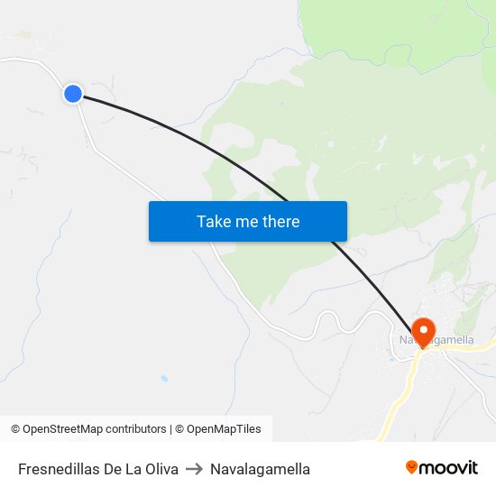 Fresnedillas De La Oliva to Navalagamella map