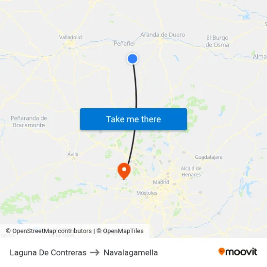Laguna De Contreras to Navalagamella map