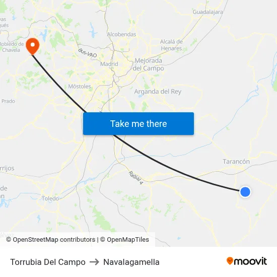 Torrubia Del Campo to Navalagamella map