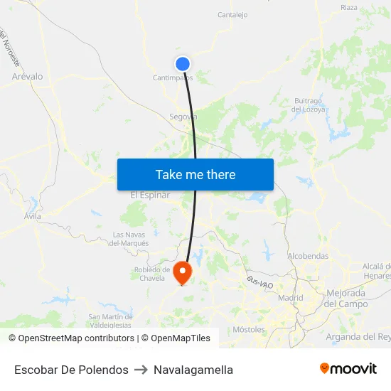Escobar De Polendos to Navalagamella map