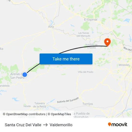 Santa Cruz Del Valle to Valdemorillo map