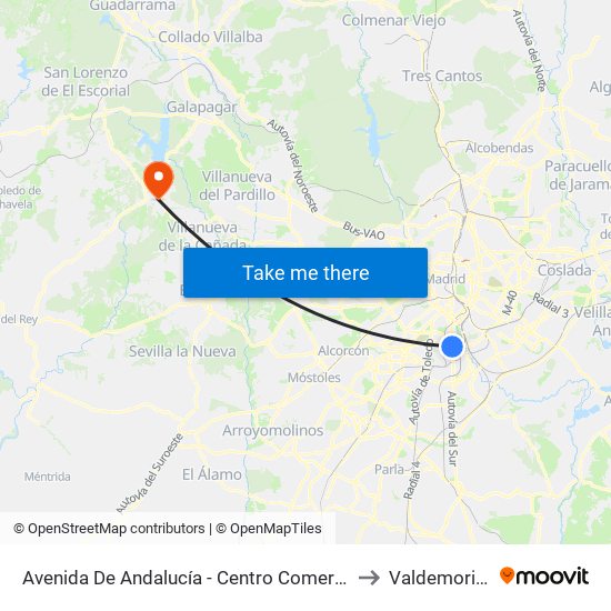 Avenida De Andalucía - Centro Comercial to Valdemorillo map