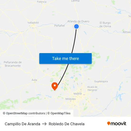Campillo De Aranda to Robledo De Chavela map