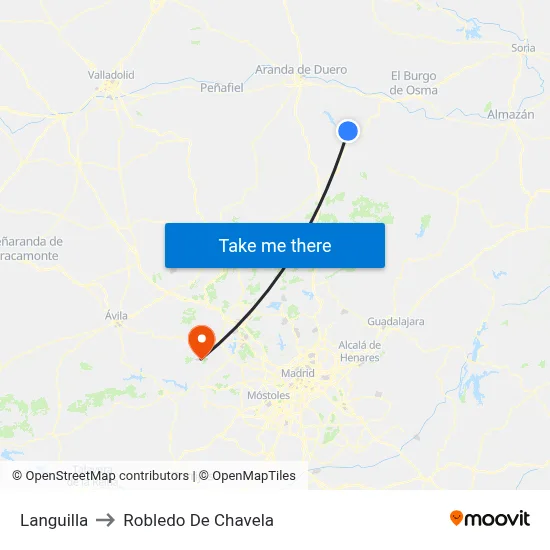 Languilla to Robledo De Chavela map