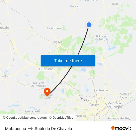 Matabuena to Robledo De Chavela map
