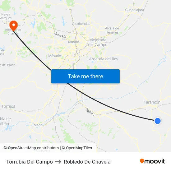 Torrubia Del Campo to Robledo De Chavela map