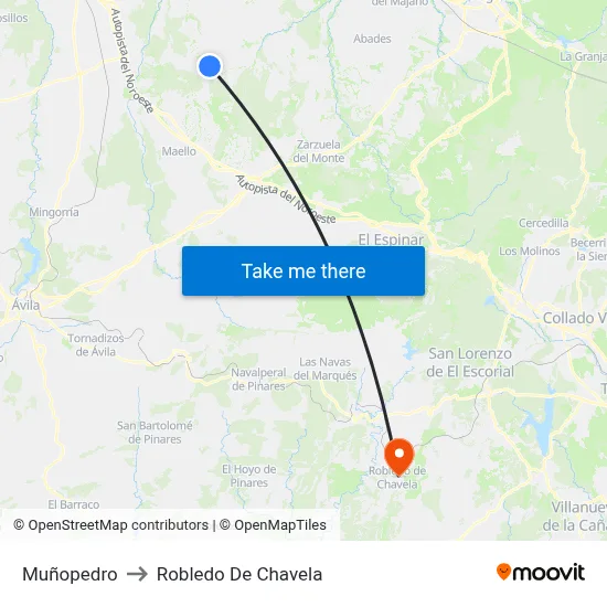 Muñopedro to Robledo De Chavela map
