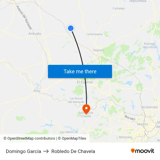 Domingo García to Robledo De Chavela map