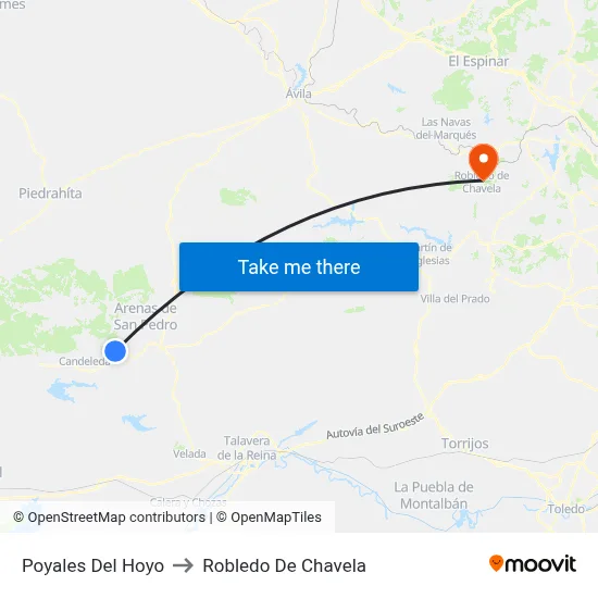 Poyales Del Hoyo to Robledo De Chavela map