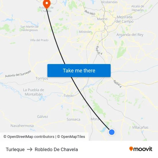 Turleque to Robledo De Chavela map