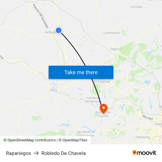 Rapariegos to Robledo De Chavela map